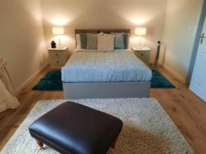 Casa del mar bedroom and stool